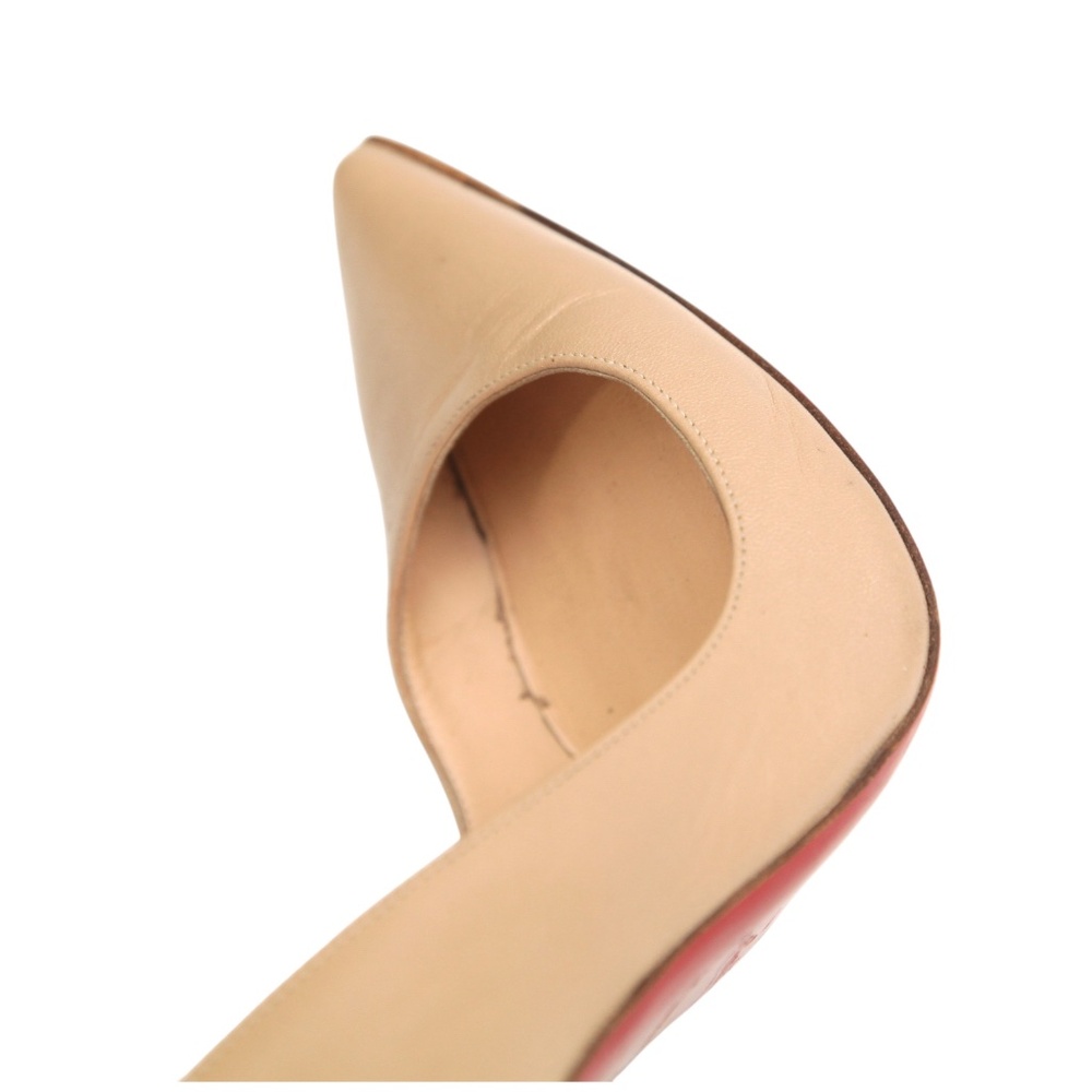 CHRISTIAN LOUBOUTIN Pumps Leather Beige SO KATE 120mm Heels Pointed Toe 38 $845 - Picture 11 of 14